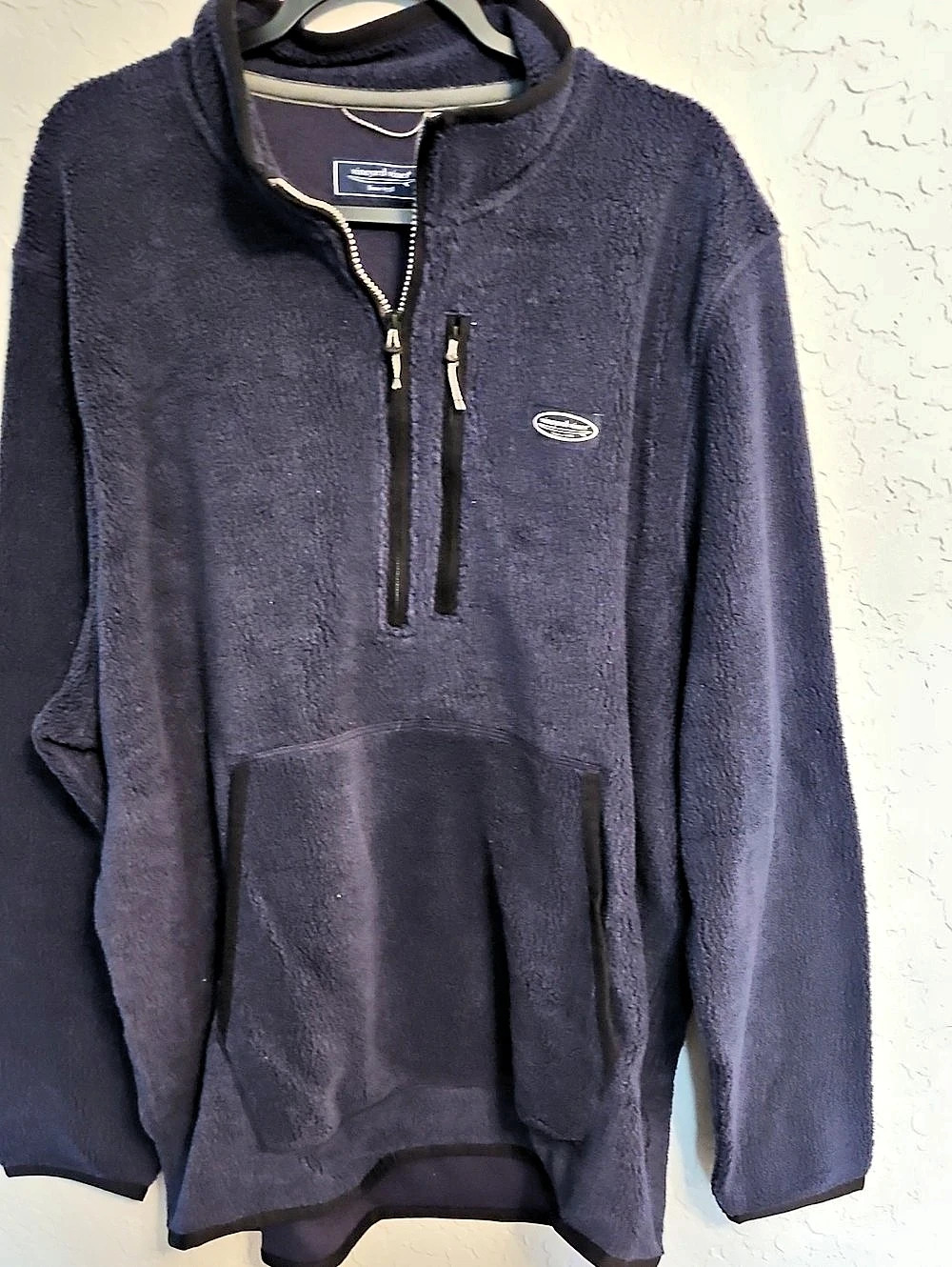 Vineyard Vines Men's Fleece Pullover Blue Size Medium